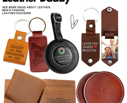 Custom leather products for dad