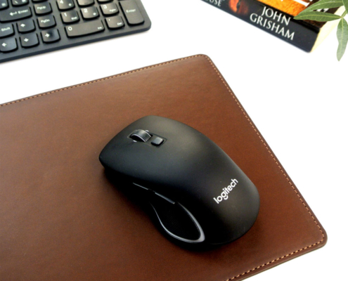 custom pu leather mouse pad