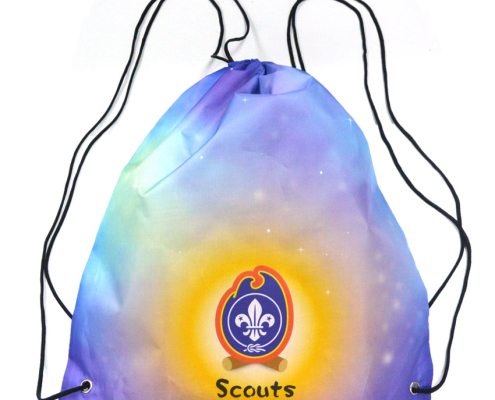 promotional cheap boy scout cinch up drawstring bag