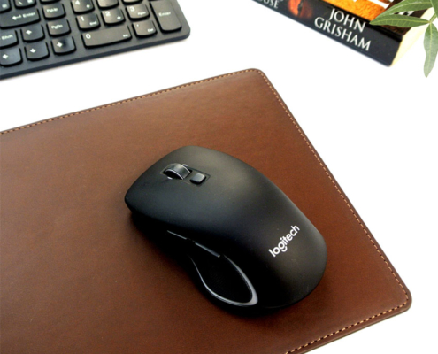 The leather mouse pad is an ideal gift for employee recognition or as part of any corporate promotional campaign.