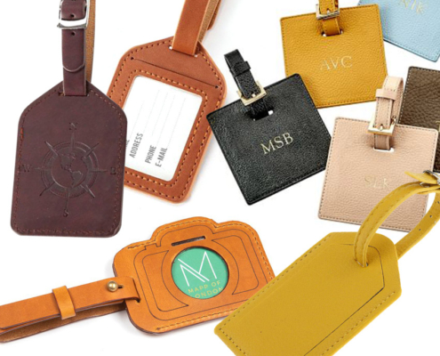 manufacturer custom leather luggage tags with logo