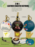 leather keychain coaster