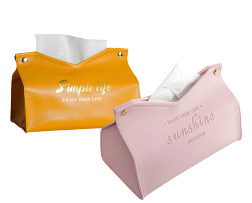 wholesale leather hotel facial tissue boxes