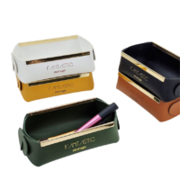 A variety of colors for leather coin trays