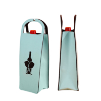 wholesale custom logo leather wine bag