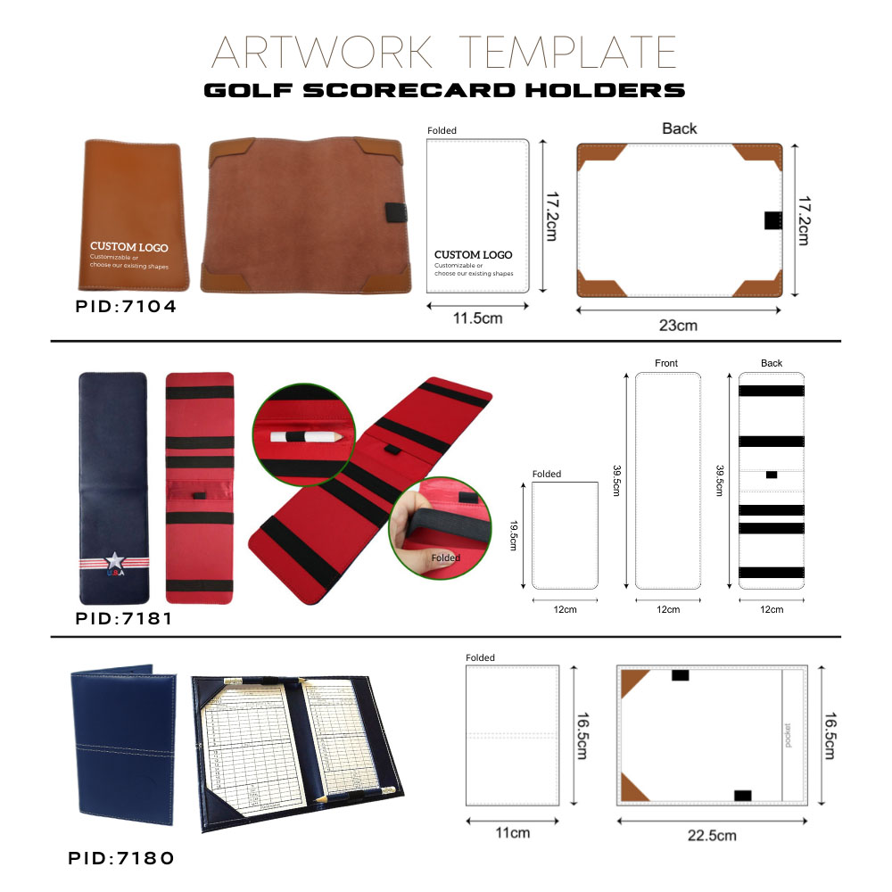 wholesale leather golf scorecard holders