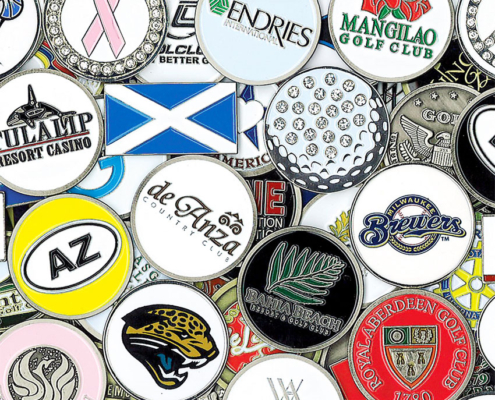wholesale customized metal golf ball markers
