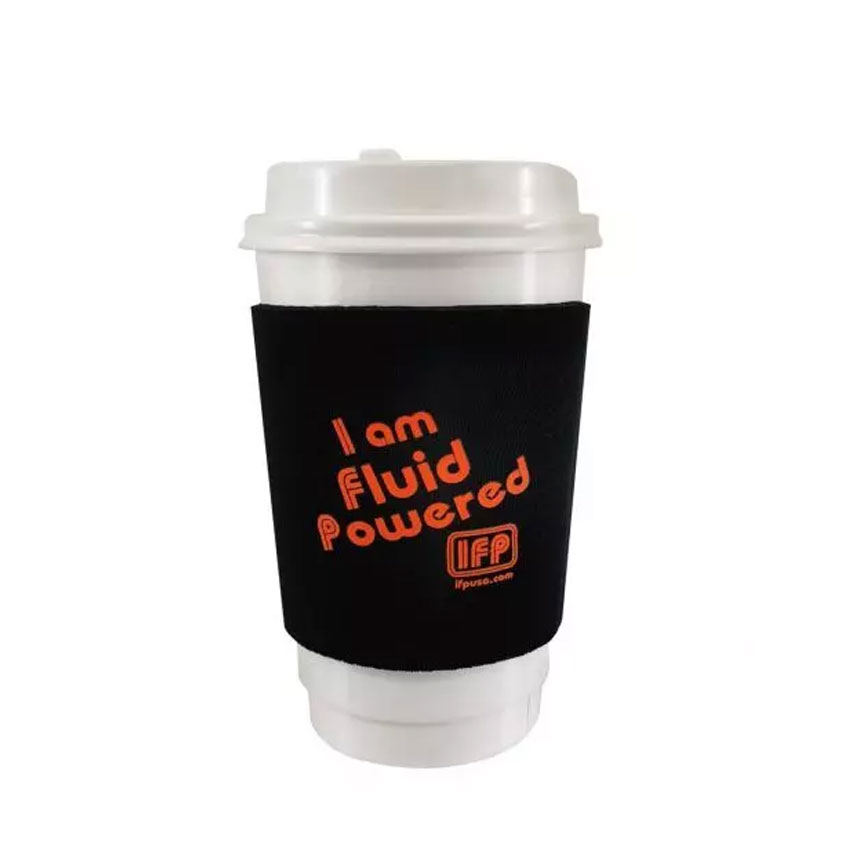 custom logo imprinted neoprene coffee cup sleeve