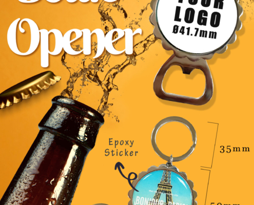 bulk metal folded beer bottle opener with custom logo