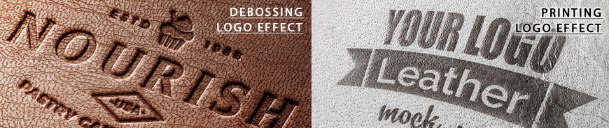 custom leather logo effect
