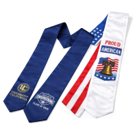 promotional custom embroidered printed gradation stoles and satin sashes