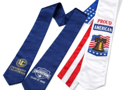 promotional custom embroidered printed gradation stoles and satin sashes
