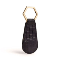 custom leather hat clip