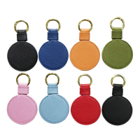 manufacturer custom logo round shaped leather hat clip holders