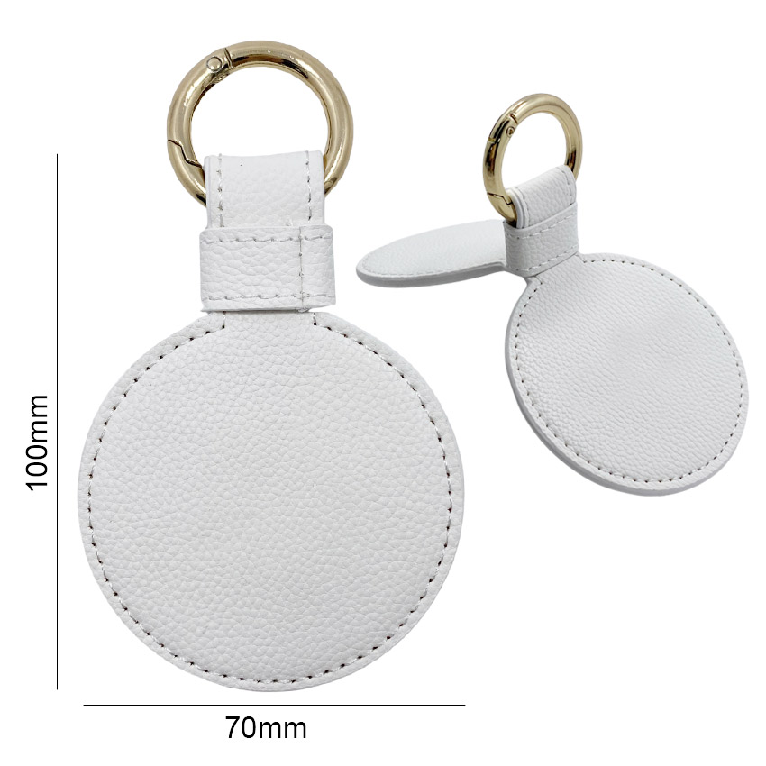 wholesale custom debossed logo PU leather hat clip keychains