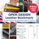 open designed leather bookmark with tassel, bonded leather bookmarks