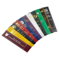 custom logo printed bonded leather bookmarks