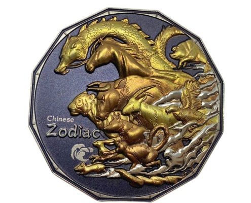custom 3D zinc alloy uv printed coin
