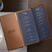 wholesale custom design leather drink menu covers
