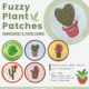 custom cute plant fuzzy iron on patches