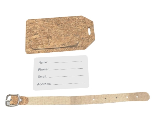 promotional cork luggage tag