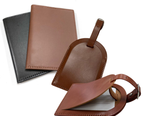 wholesale blank faux leather luggage tags and passport cover
