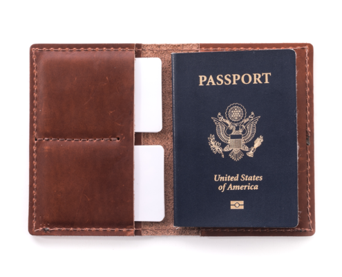 custom logo pu leather passport holder