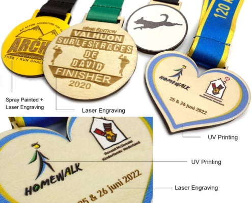 custom eco friendly wooden sports medals