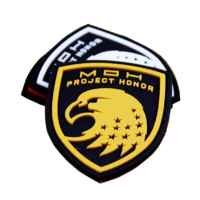 custom shield shaped 3D pvc patches