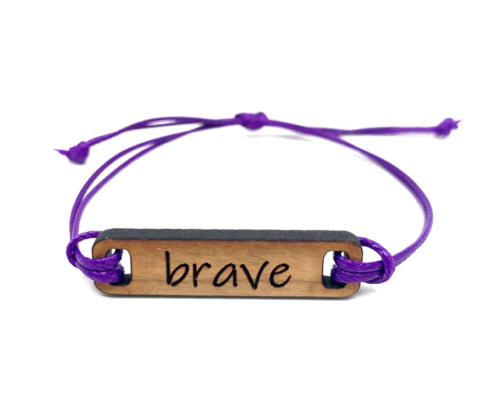 custom logo text engraved wooden tag bracelets