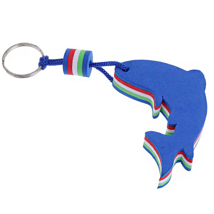 personalized multi layer EVA dolphin keychain