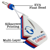 Promotional Custom Multi-Layer EVA Floating Keychain with Silkscreen Logo