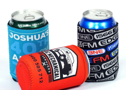 custom logo printed neoprene can coolers