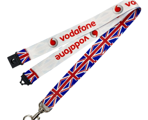 dual-side printed sublimated lanyard with safety breakaway