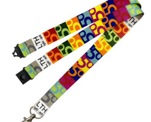 custom logo full-color printed sublimated lanyard