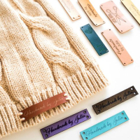 wholesale custom leather crochet tags