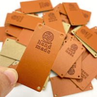 custom leather tags for crochet