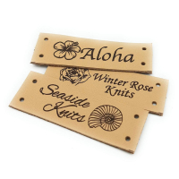 wholesale leather handmade knitting tags