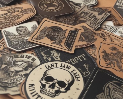 custom leather patches and labels