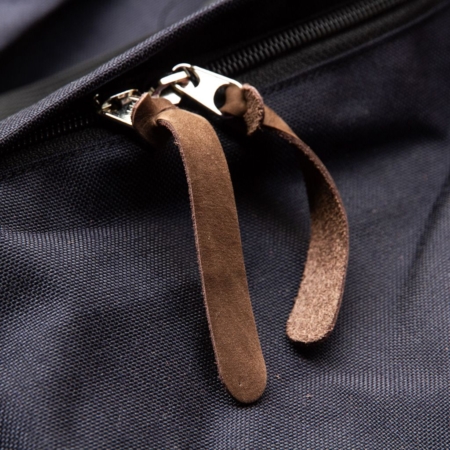custom leather zipper pull tag tab