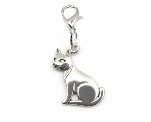custom silver Egypt cat zipper puller charm