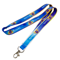 wholesale custom dye sublimation printed scout lanyard