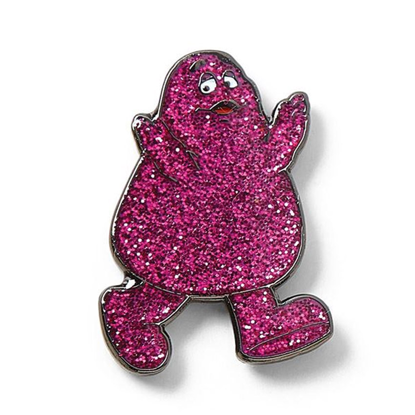 wholesale shinny glittering metal pin badge souvenir