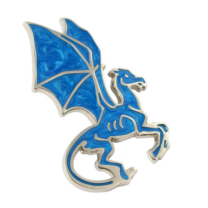 manufacturer custom dragon pearlescent enamel lapel pin