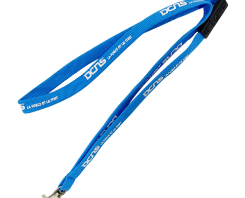 custom logo tubular lanyard with safety buckle