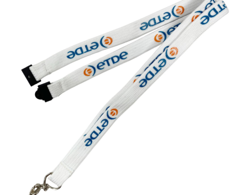 custom silkscreen printed polyester tubular lanyard