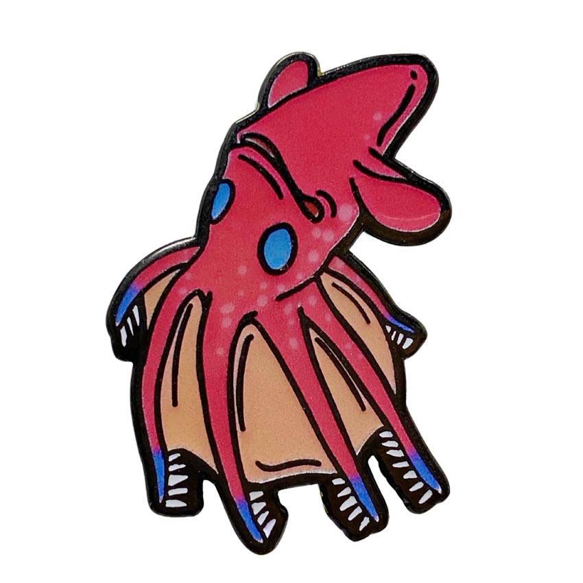 wholesale custom made squid uv printed lapel pin