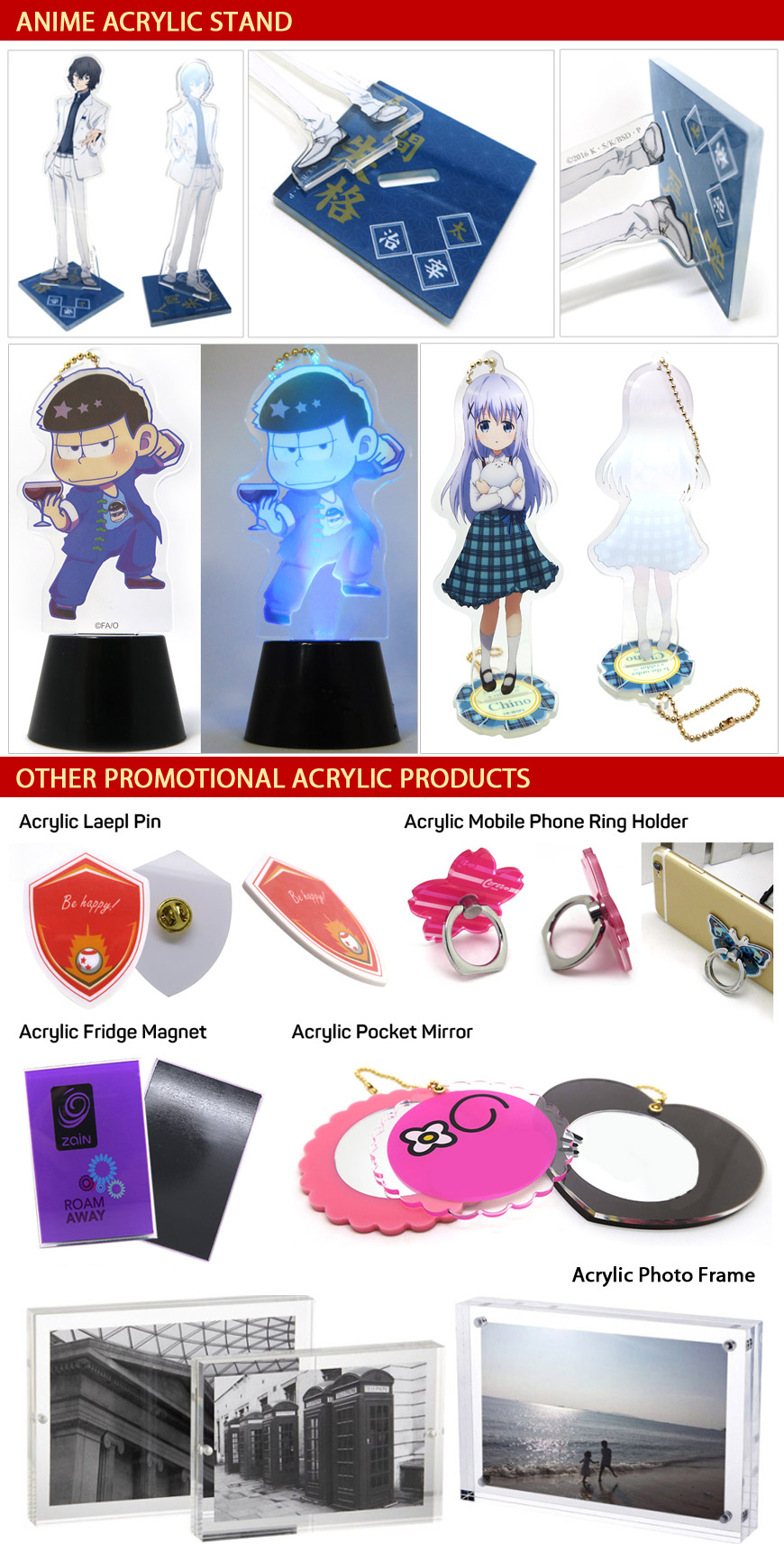wholesale acrylic anime stands