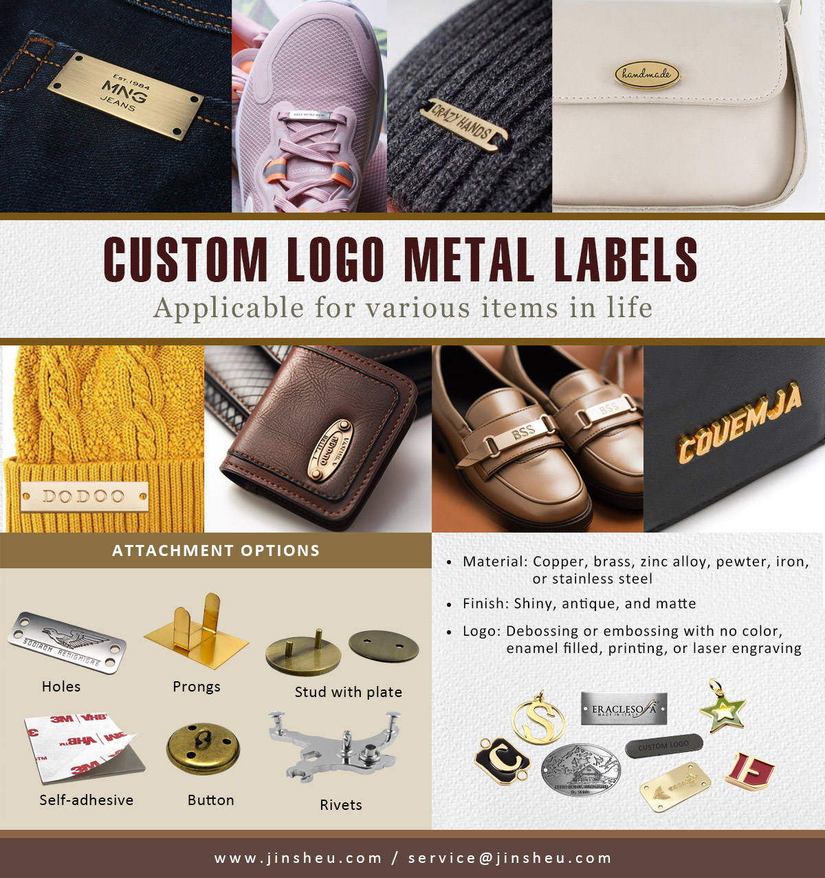 custom logo metal labels and nameplates