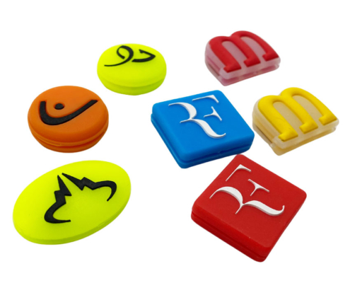 promotional custom logo silicone tennis racket string vibration dampener